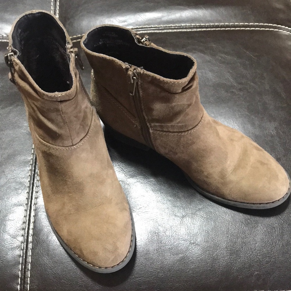 Girls Brown Ankle Booties